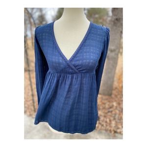 Princess Vera Wang Casual Top Tunic Sheer Blue